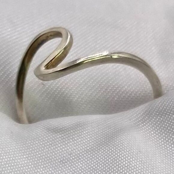 ZY# Sterling 925 Silver Geo Mod Ring Sz.7 - Picture 4 of 8